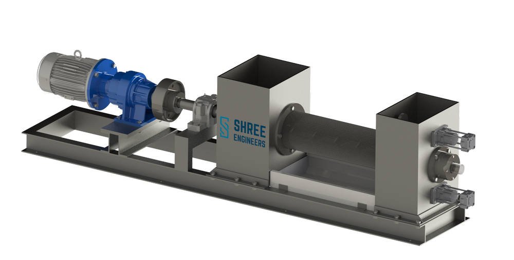 Sawdust Dewatering Screw Press, Capacity: 150 kg To 50 Tons Per Hour