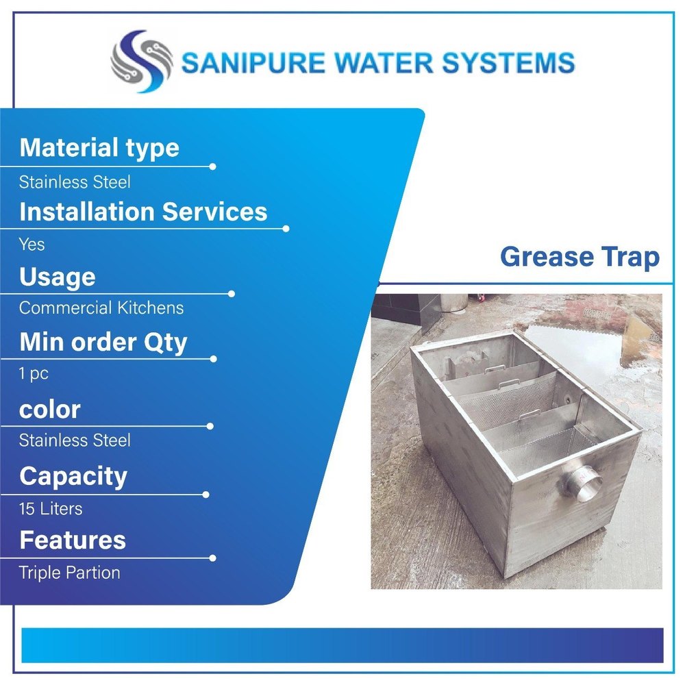 Stainless Steel Grease Trap, Model/Type: Sws-gt-304, Type Of Control: Manual