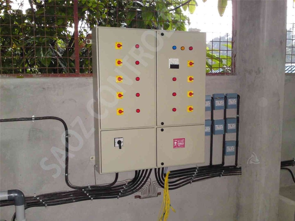 Saoz Controls Three Phase Wastewater Treatment Plant Control Panel, 415V, IP Rating: IP54