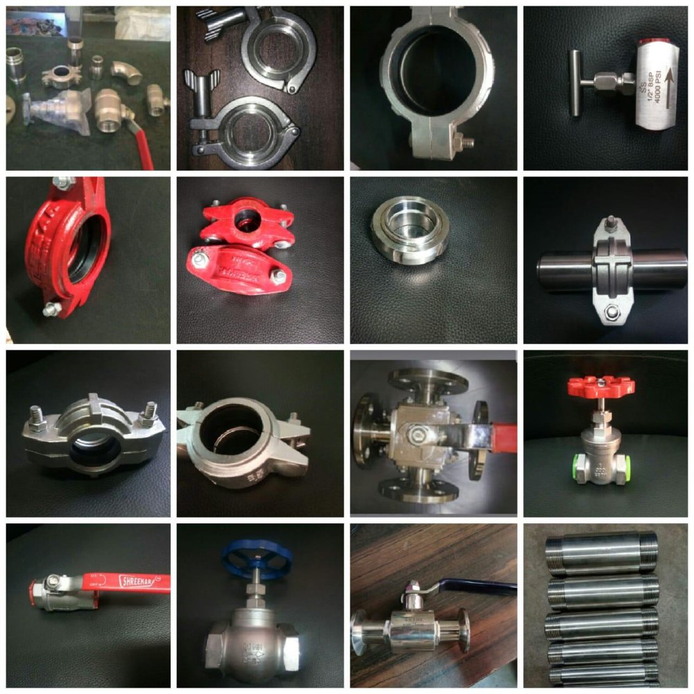 Medium Pressure Industrial Water Treatment Plant Fittings Parts, For SS PIPING