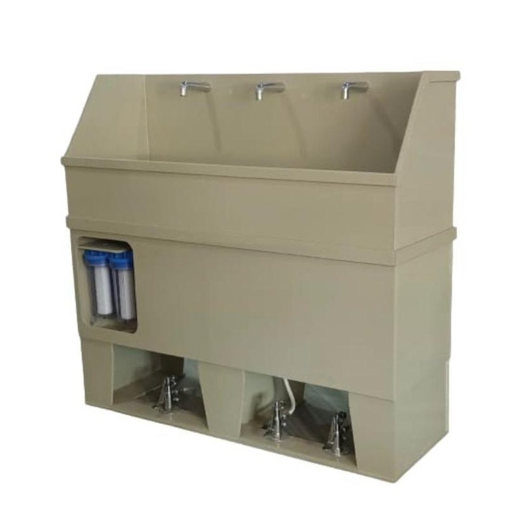 Triple Tap Wash Stand With Settling Tank
