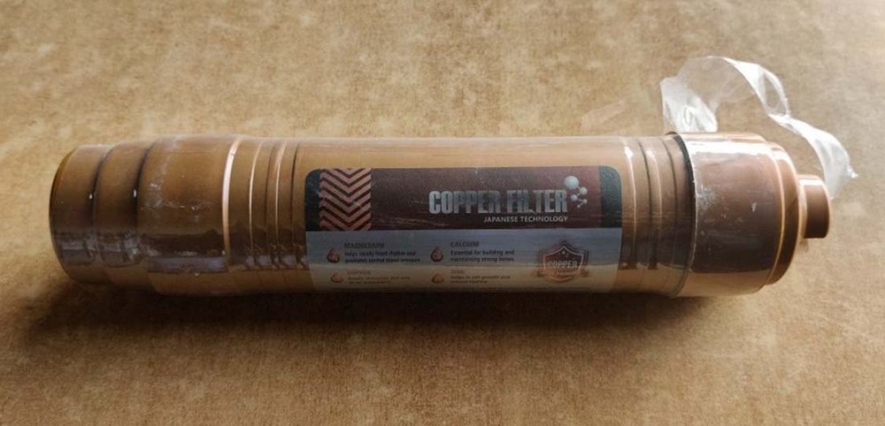 2 cm Brown RO Water Filter Cartridges, 12 Vdc, Capacity: 900g