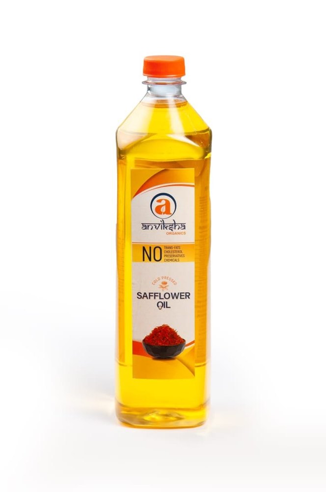 Low Cholesterol Wooden Cold Pressed Safflower Oil, 1 L