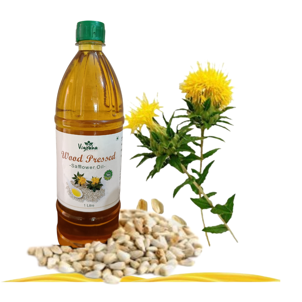 Low Cholesterol Wood Cold Pressed Safflower Oil, 1 L