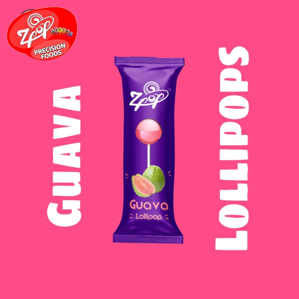 Zoop Round Guava Flavored Candy Lollipop, Packaging Type: Packet, Packaging Size: 1