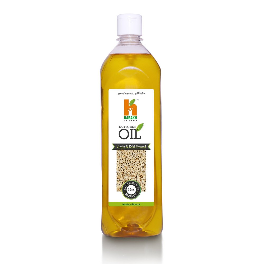 Low Cholesterol Harakh Naturals Cold Pressed Safflower Oil, 1 L