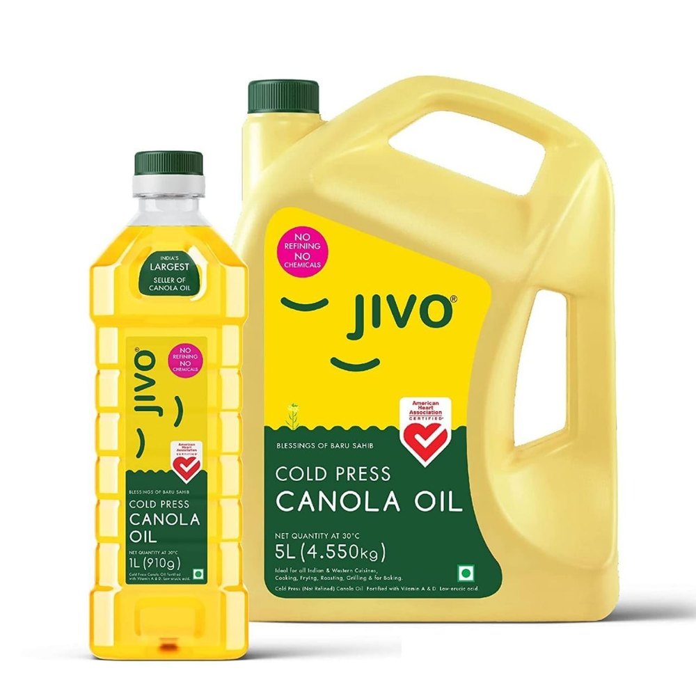 Jivo Cold Press Canola Oil, Lowers Cholesterol, High In Protein