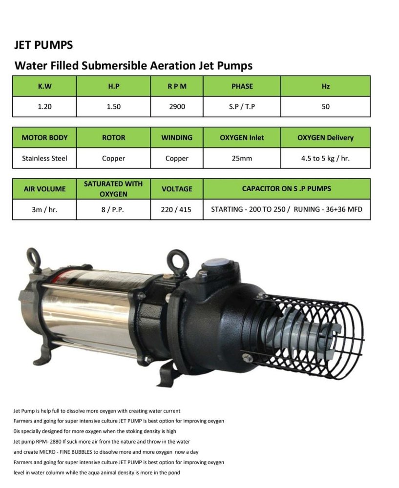 Electric Aluminium Jet Areator Pump, 1 mm, 1.hp Nd 2 hp