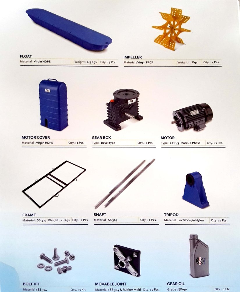 Paddle Wheel Aerator Motor, For Aquaculture