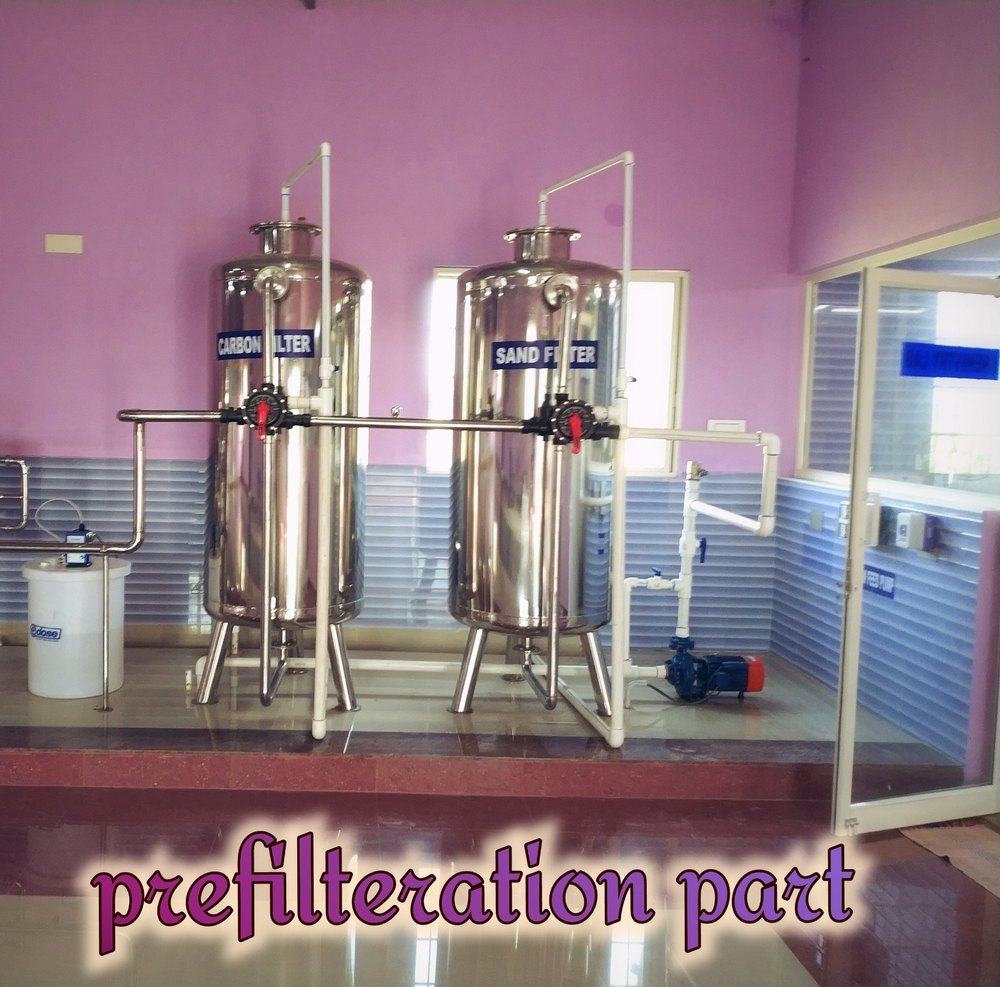 Semi Automatic Borewell Ss Pre Filteration Unit For 5000l Plant