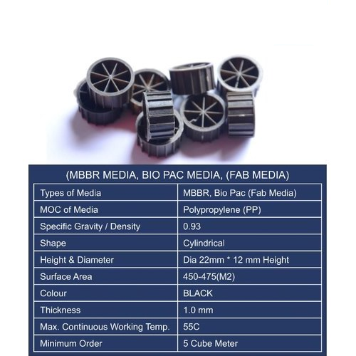 RK Plastic PP MBBR Media BLACK, For Stp& Etp