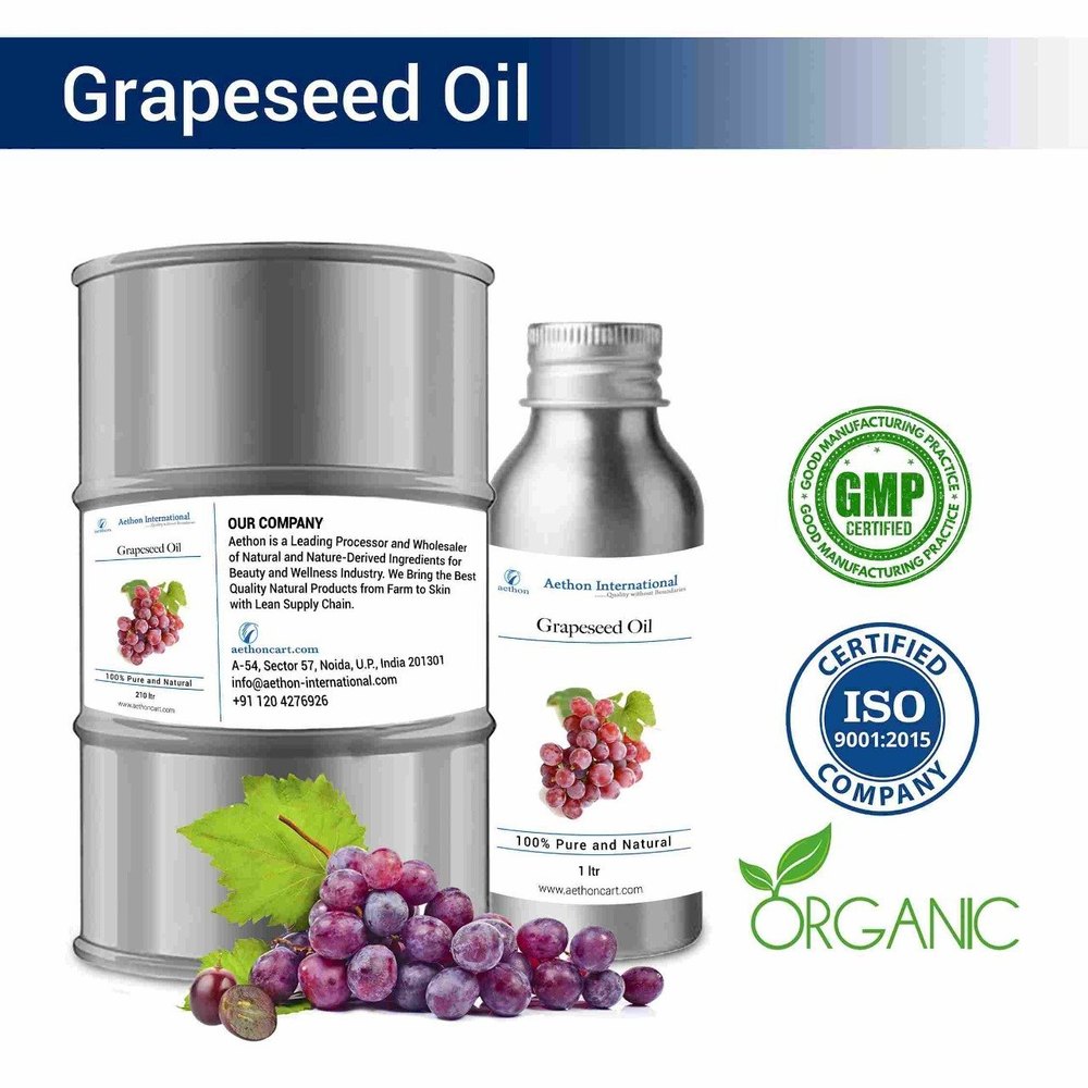 Aethon Cold Pressed Grape Seed Oil, For Cosmetic