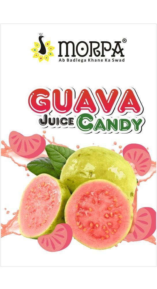 Morpa Half Moon Guava Juice Candy, Packaging Type: Plastic Pouch, Packaging Size: 500 Gram