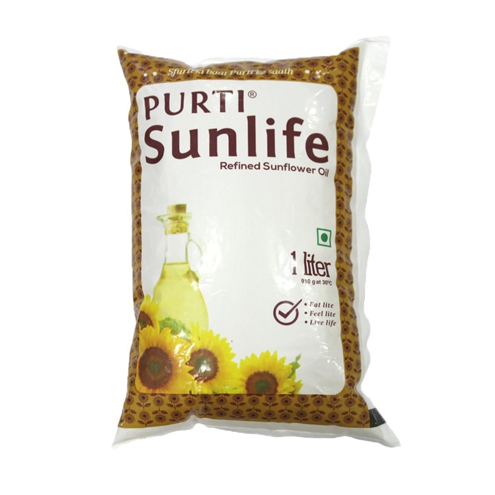 1 Litre Purti Sunlife Refined Sunflower Oil, Speciality: Low Cholestrol
