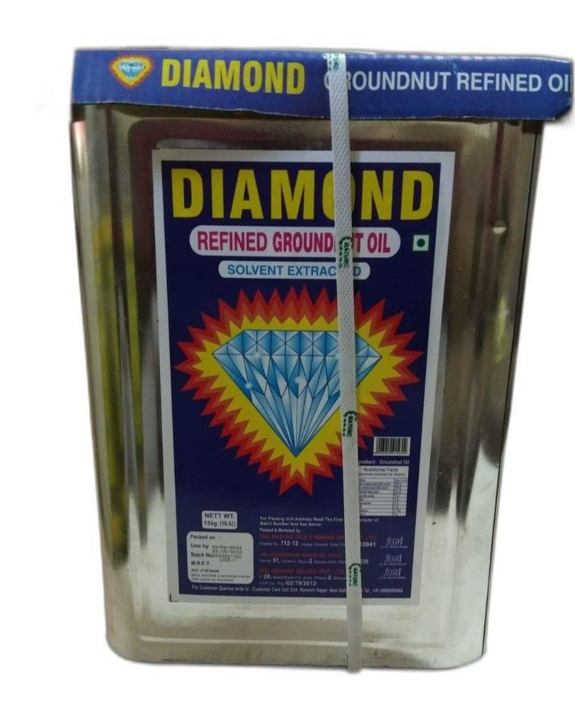 15L Diamond Refined Groundnut Oil, For Cooking