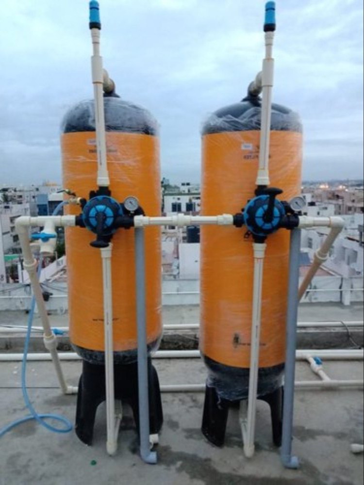 Return Line Filters Mild Steel 6000 LPH Water Sand Filter, Vessel Height: 800 mm, 200 mm