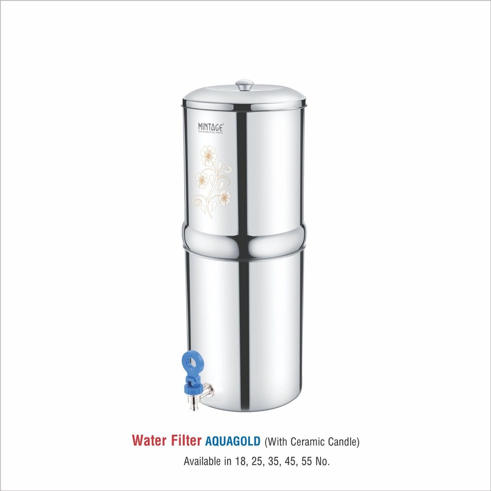 MINTAGE Stainless Steel Water Filter- Aquagold, For Home, 18 Ltr