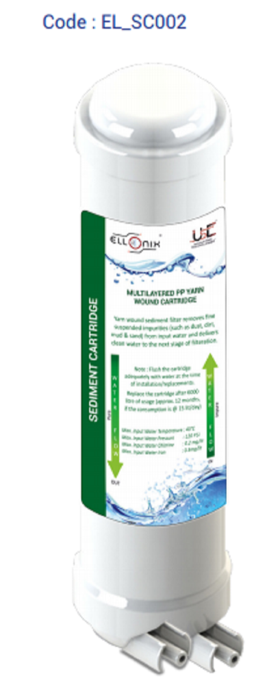 Ellonix EL_SC002 Sediment Cartridge, For Water Filter
