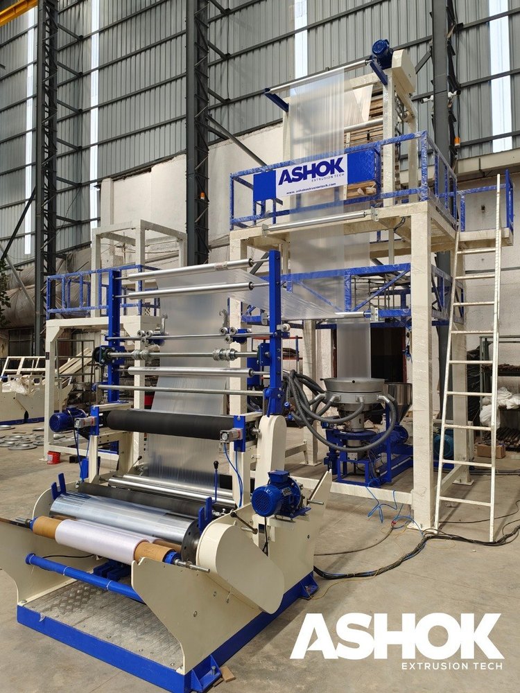 Plastic Fully Automatic Blown Film Extrusion Machine, For Industrial, Capacity: 60 To 65 KG/Hr