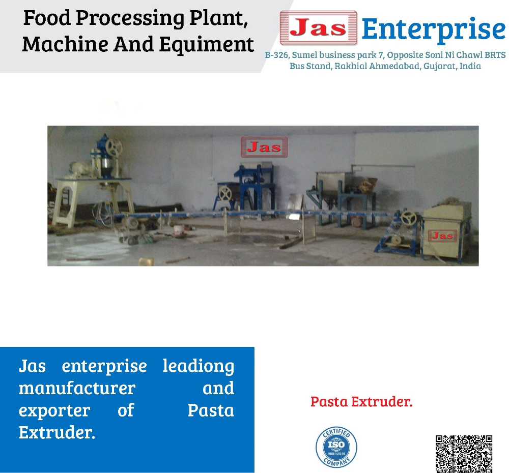 Steel Pasta Extruder Machine, Capacity: 125 kg/Hr
