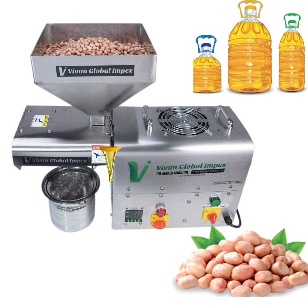 Mini Expeller Multi Oil Seeds Press Machine, Capacity: 1 Hrs 12-15 kg
