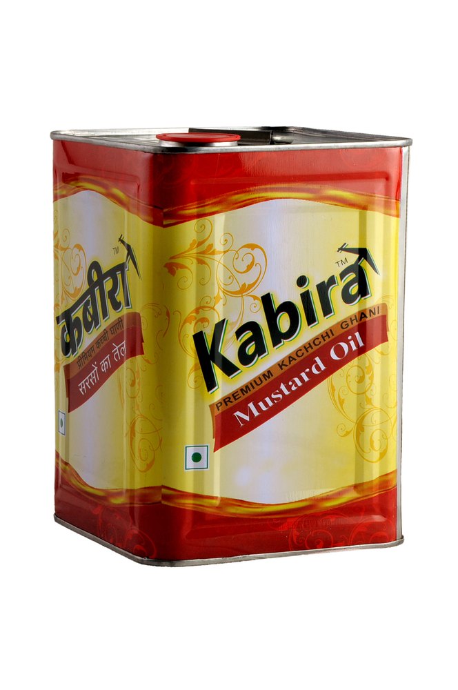 Kabira 15 Liter Kachi Ghani Mustard Oil, Packaging Type: Tin
